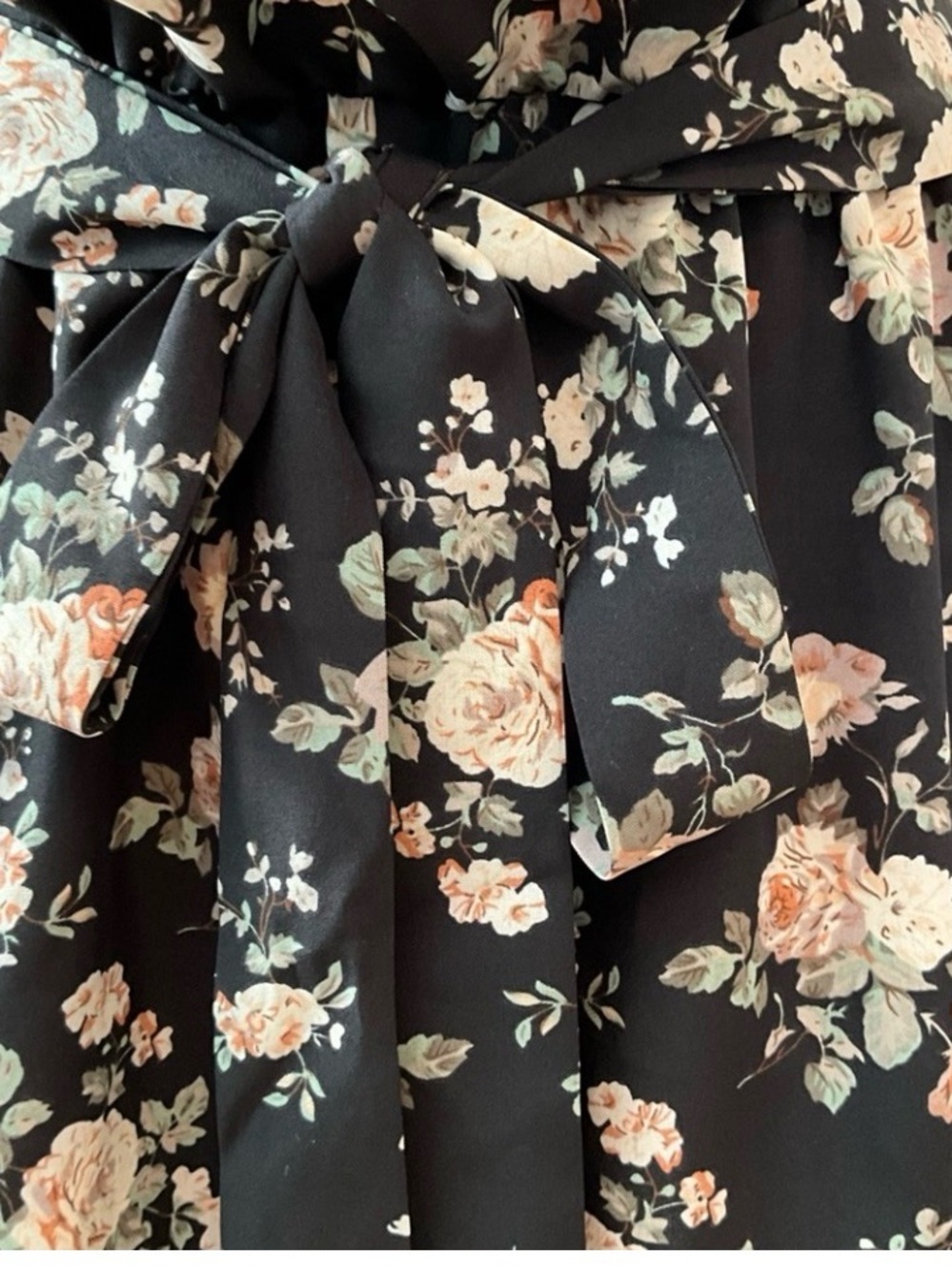 Floral Lace-Trim Black Jumpsuit - Picture 4 of 9